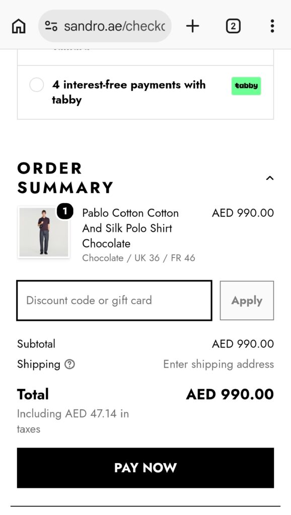 كود خصم ساندرو فعال ومجرب